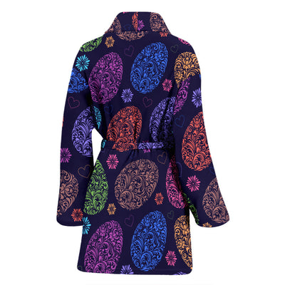 Easter Eggs Pattern Print Design RB012 Women Bathrobe