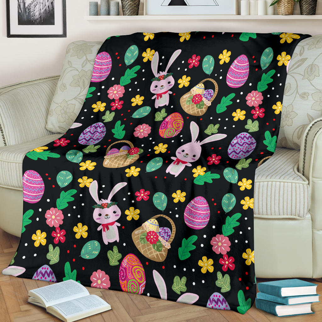 Easter Eggs Pattern Print Design RB05 Fleece Blanket
