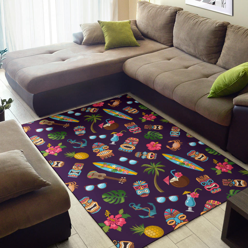 Hawaiian Themed Pattern Print Design H024 Area Rugs