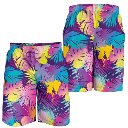 Palm Leaf Pattern Print Design A04 Mens Shorts