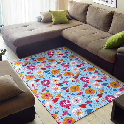 Morning Glory Pattern Print Design MG06 Area Rugs