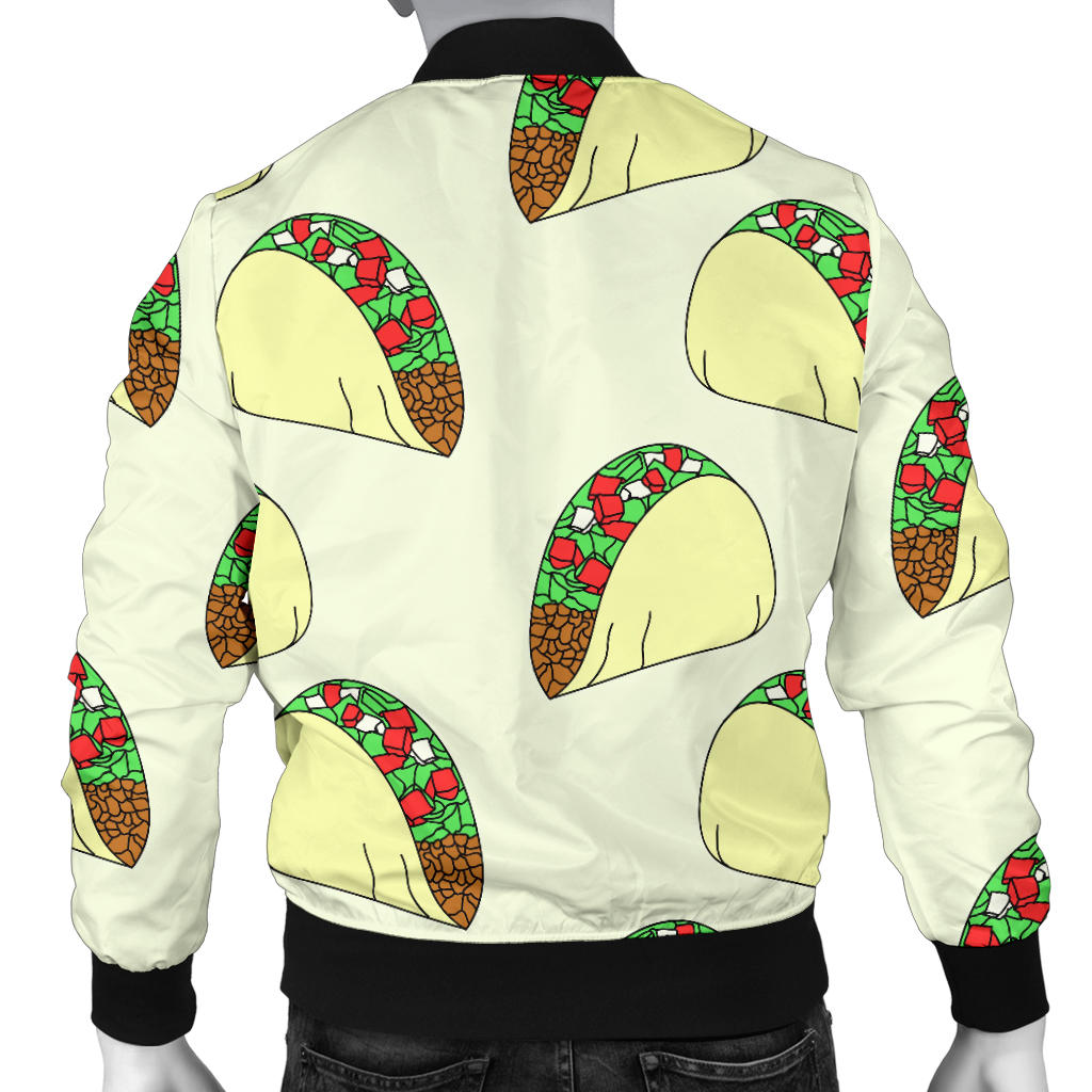 Taco Pattern Print Design TC05 Men Bomber Jacket