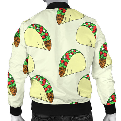 Taco Pattern Print Design TC05 Men Bomber Jacket