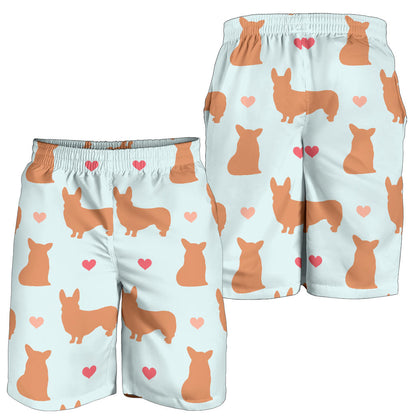 Pembroke Welsh Corgis Pattern Print Design A01 Mens Shorts