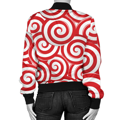 Candy Pattern Print Design 03 Women's Bomber Jacket