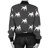 Bull Terriers Pattern Print Design 02 Women's Bomber Jacket