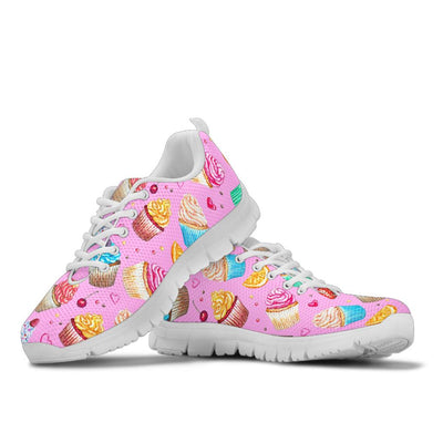 Cupcake Pattern Print Design CP05 Sneakers White Bottom Shoes