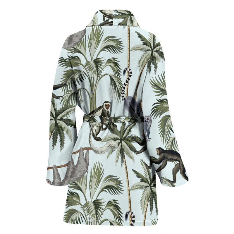 Rainforest Pattern Print Design RF04 Women Bathrobe