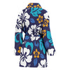 Hibiscus Pattern Print Design HB030 Women Bathrobe