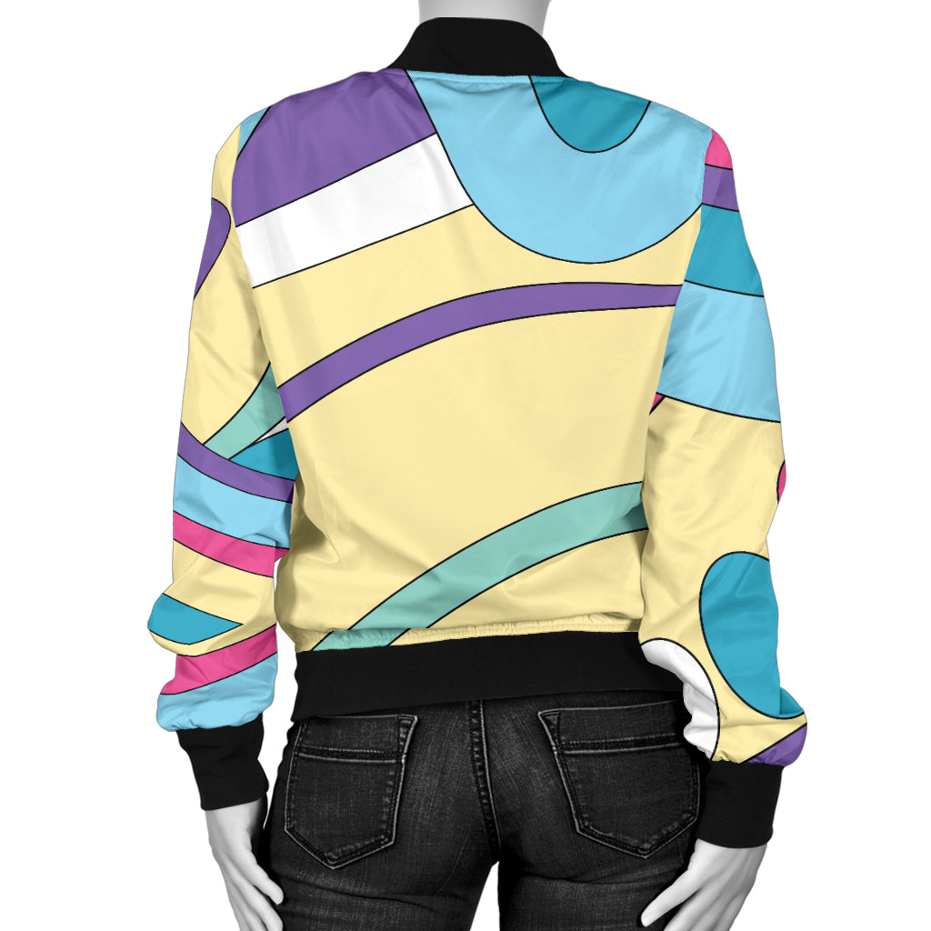 Funky Retro Pattern Print Design A01 Women's Bomber Jacket