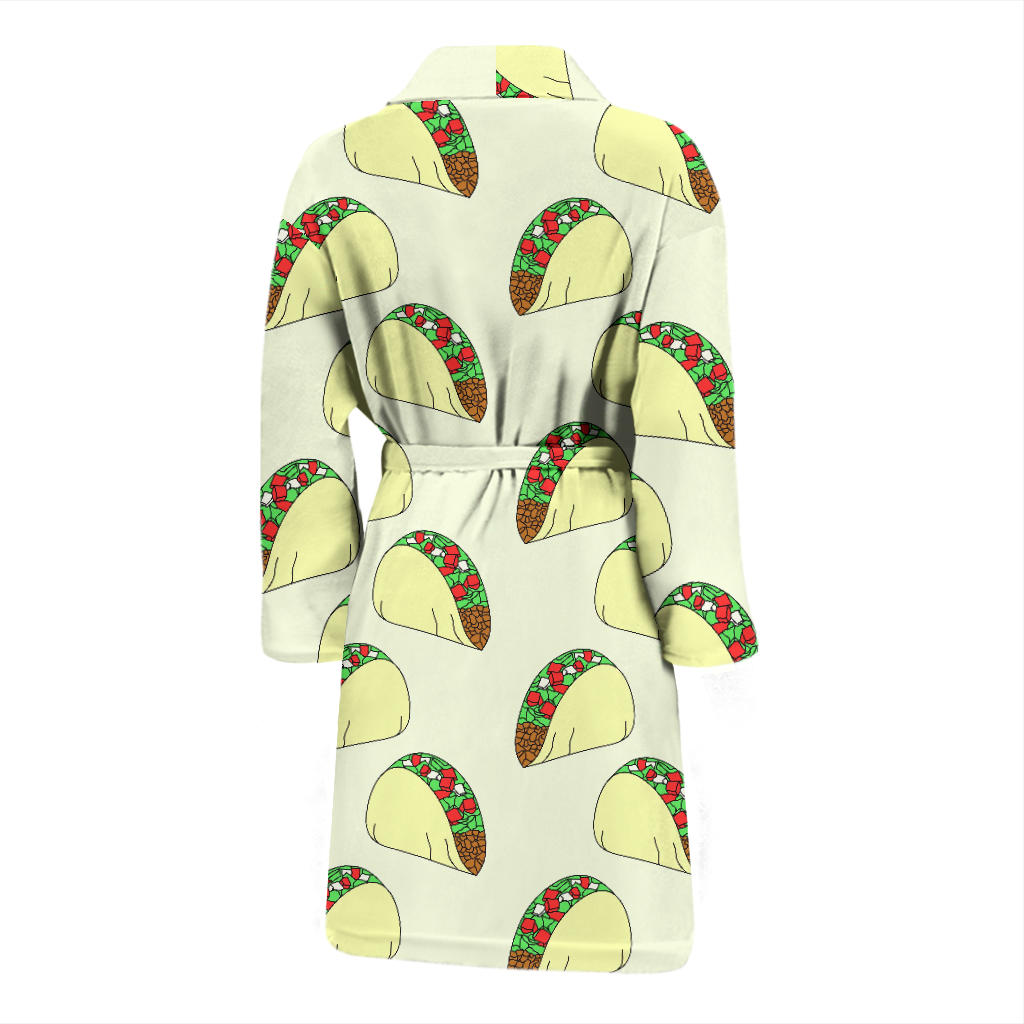 Taco Pattern Print Design TC05 Men Bathrobe