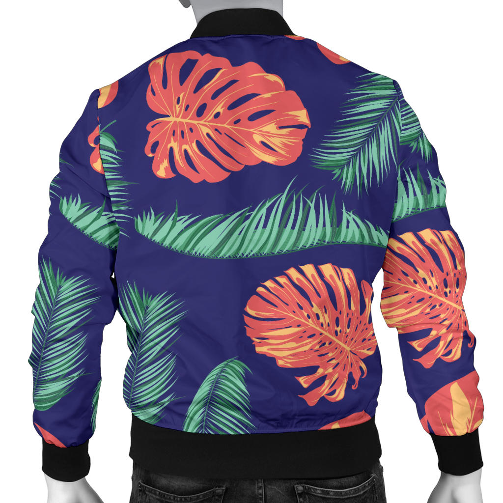 Palm Leaves Pattern Print Design PL011 Men Bomber Jacket