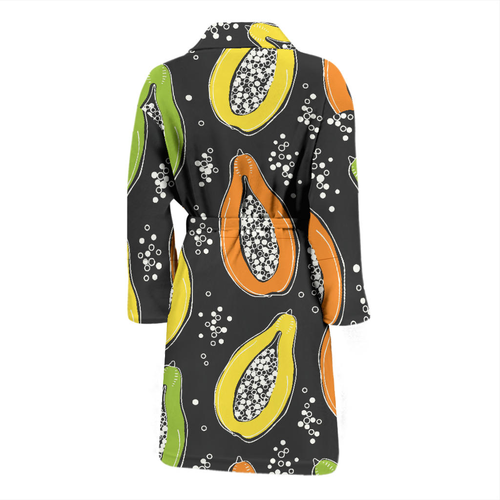 Papaya Pattern Print Design PP05 Men Bathrobe