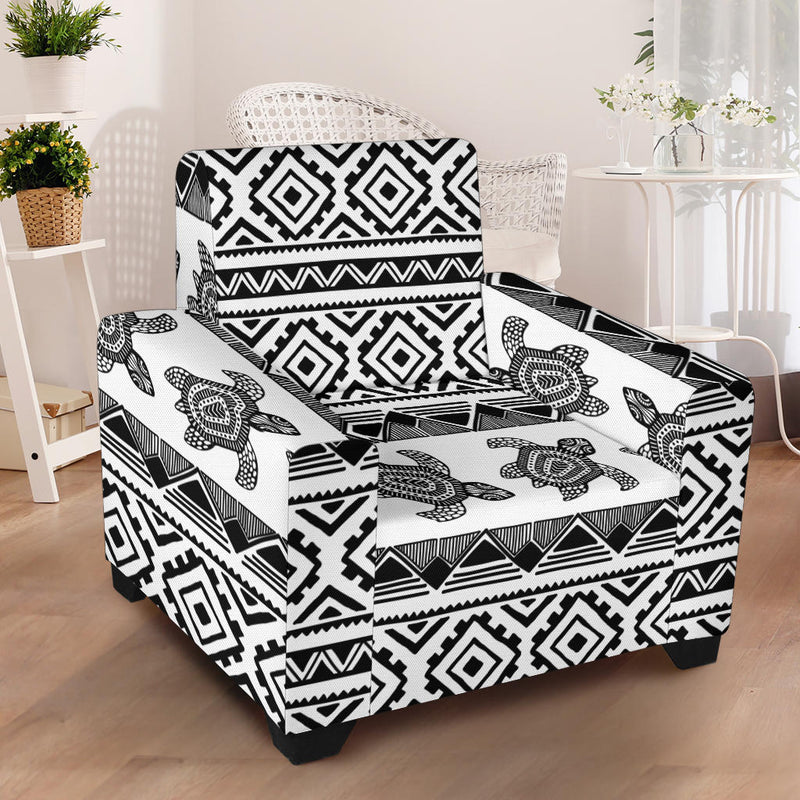 Sea Turtle Tribal Aztec Armchair Slipcover