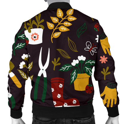 Gardening Pattern Print Design G05 Men Bomber Jacket