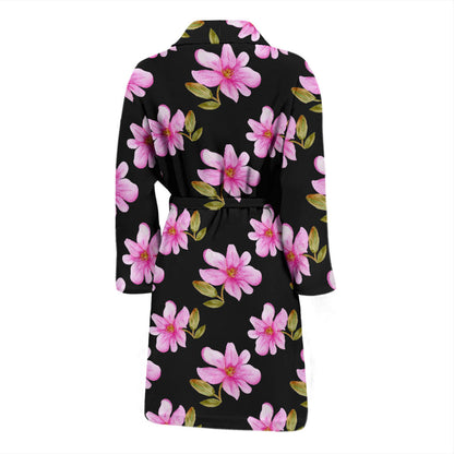 Magnolia Pattern Print Design MAG06 Men Bathrobe