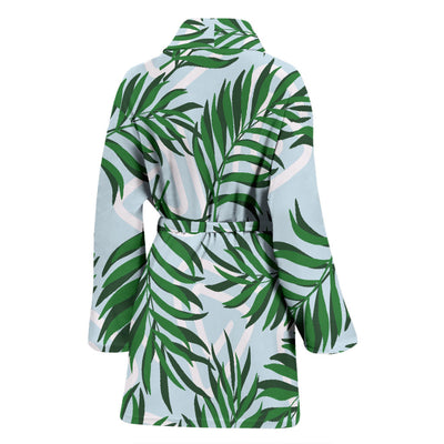 Palm Leaves Pattern Print Design PL06 Women Bathrobe