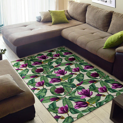 Magnolia Pattern Print Design MAG07 Area Rugs