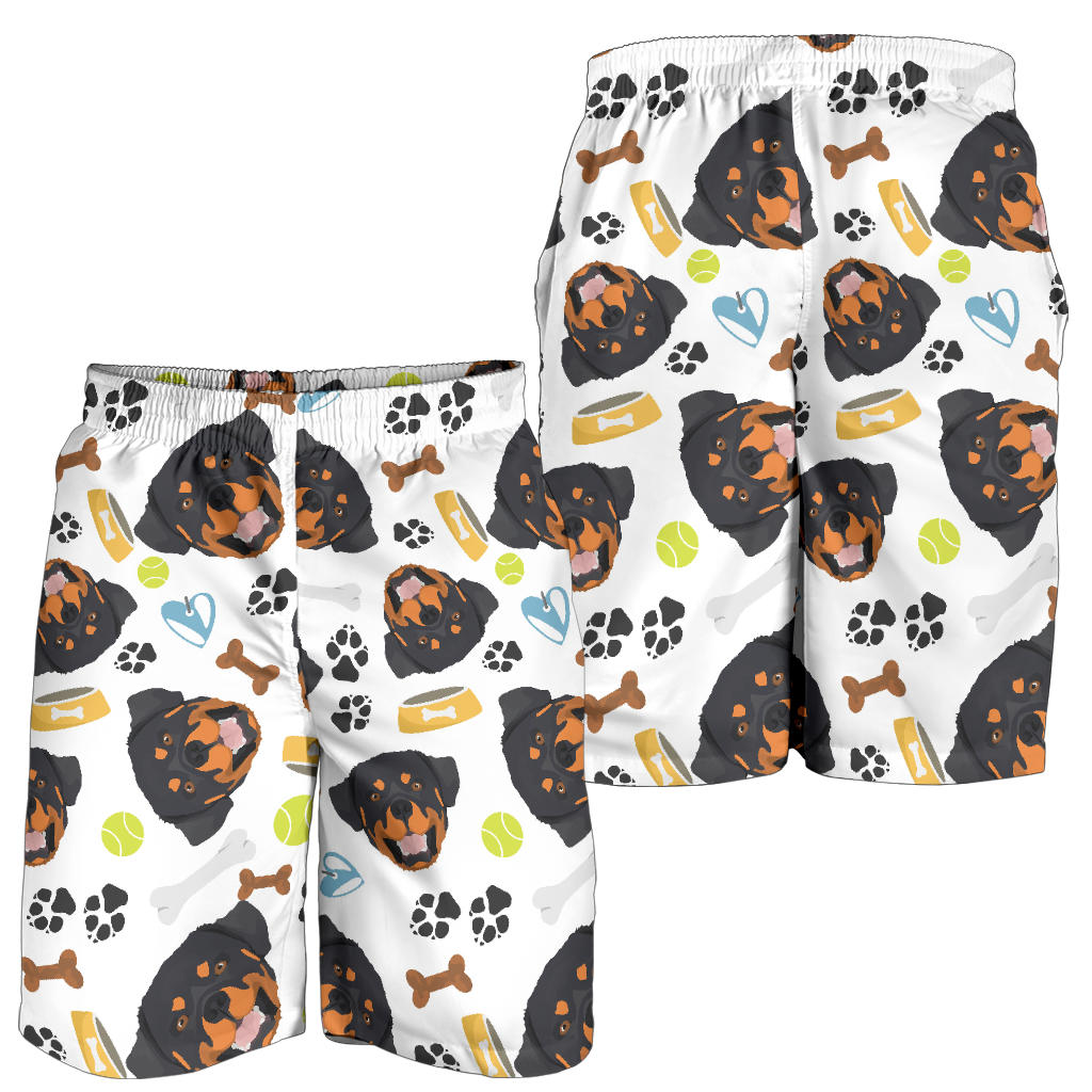 Rottweiler Pattern Print Design A04 Mens Shorts