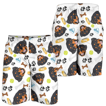 Rottweiler Pattern Print Design A04 Mens Shorts