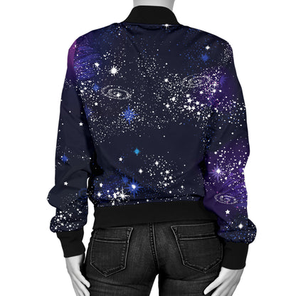 Cosmic Pattern Print Design 03 Women's Bomber Jacket