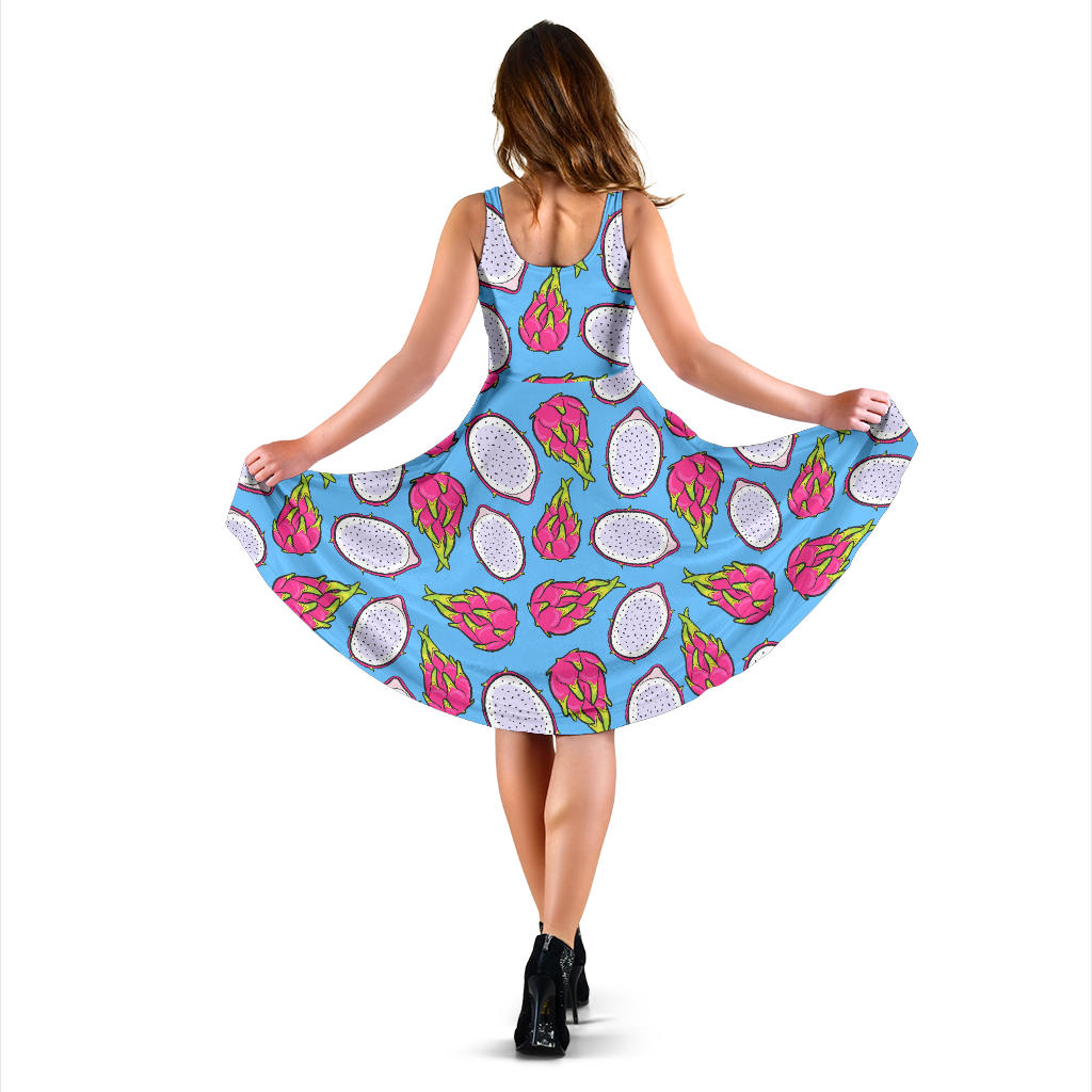 Dragonfruit Pattern Print Design DF04 Midi Dress