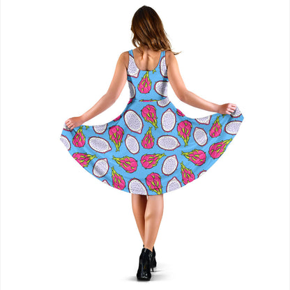 Dragonfruit Pattern Print Design DF04 Midi Dress