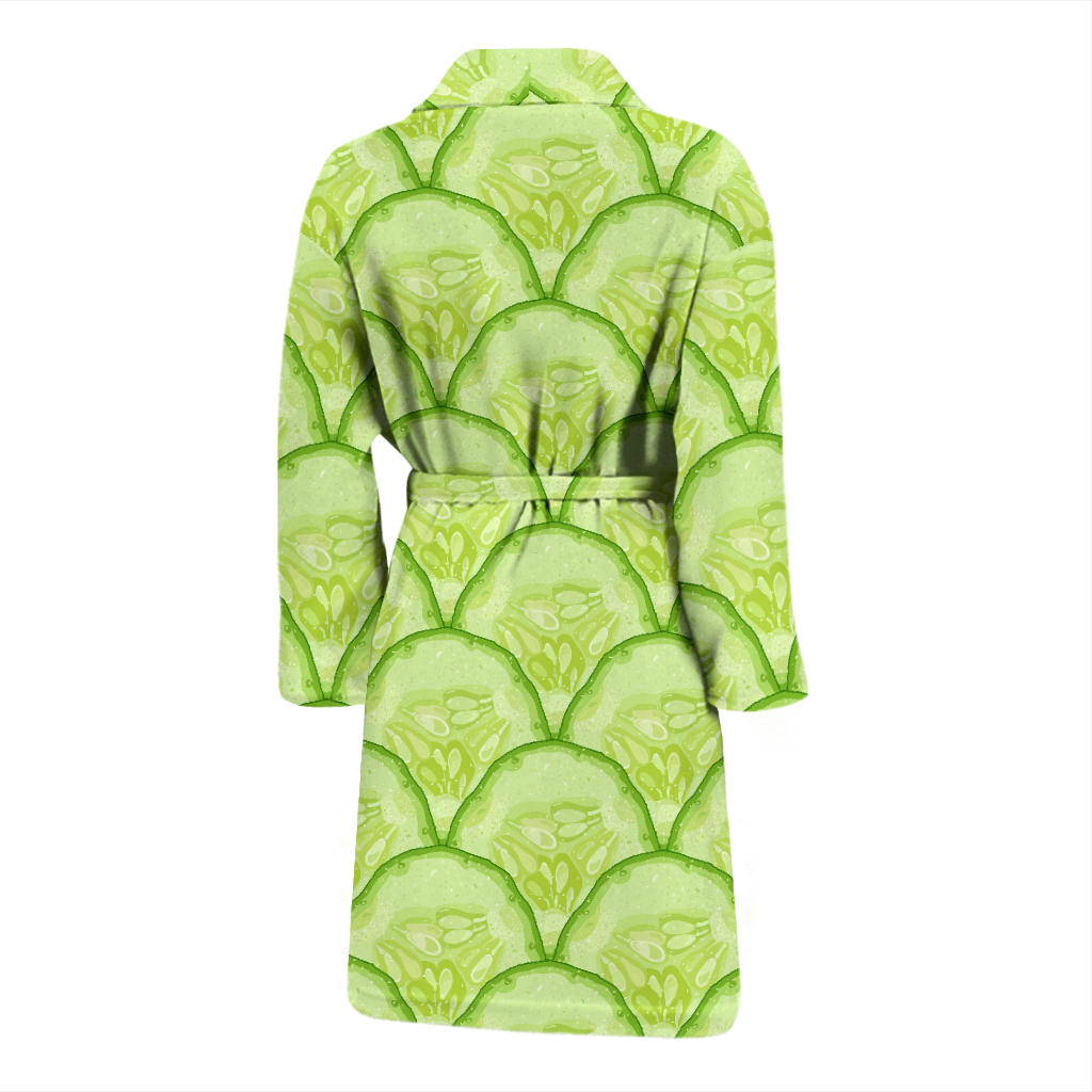 Cucumber Pattern Print Design CC04 Men Bathrobe