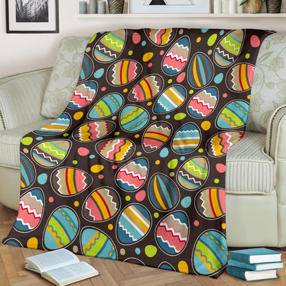 Easter Eggs Pattern Print Design RB03 Fleece Blanket