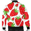 Strawberry Pattern Print Design SB01 Men Bomber Jacket