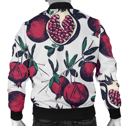Pomegranate Pattern Print Design PG01 Men Bomber Jacket