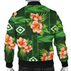 Hibiscus Pattern Print Design HB05 Men Bomber Jacket