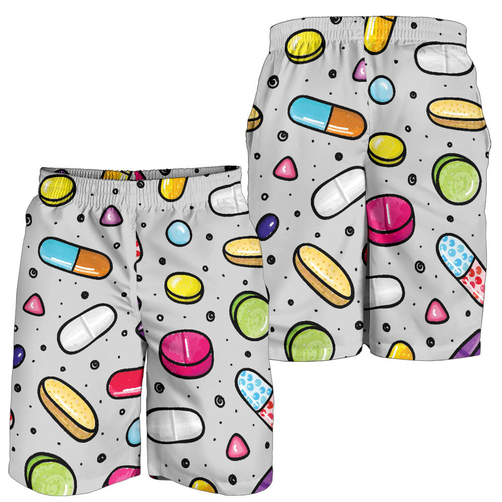 Pill Pattern Print Design A04 Mens Shorts