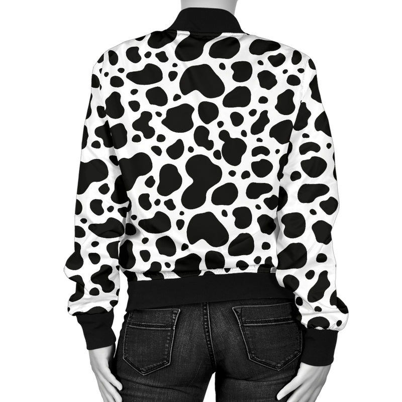 Cow Skin Pattern Print Design 04 Women's Bomber Jacket