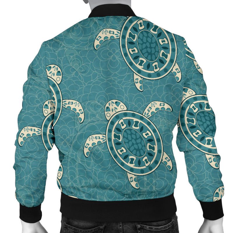 Sea Turtle Pattern Print Design T02 Men Bomber Jacket