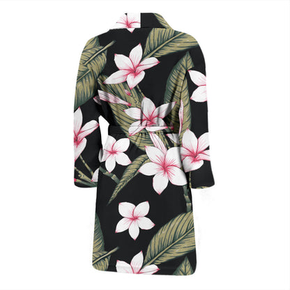 Plumeria Pattern Print Design PM021 Men Bathrobe