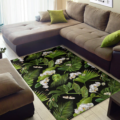 Tropical Flower Pattern Print Design TF026 Area Rugs