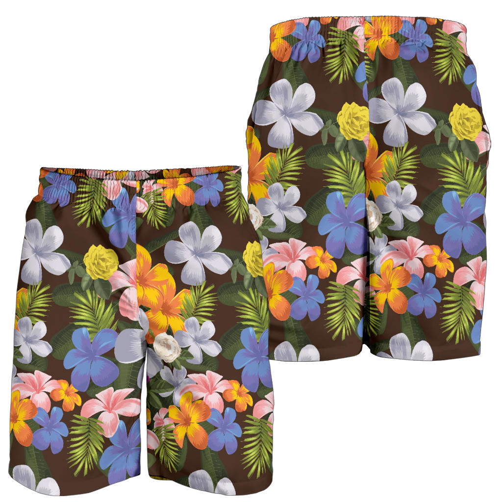 Plumeria Pattern Print Design PM03 Mens Shorts