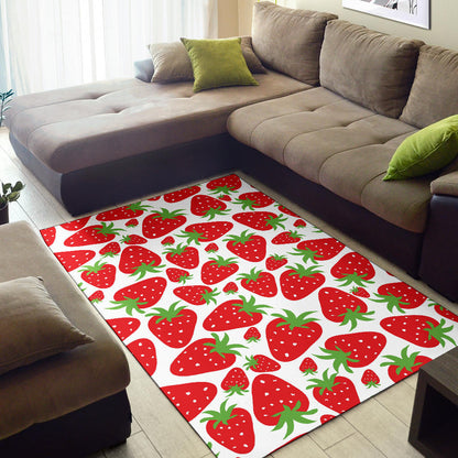 Strawberry Pattern Print Design SB01 Area Rugs