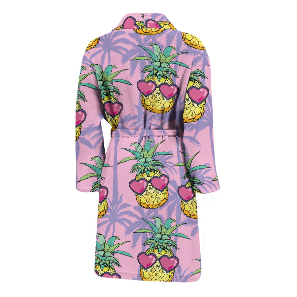 Pineapple Pattern Print Design PP06 Men Bathrobe