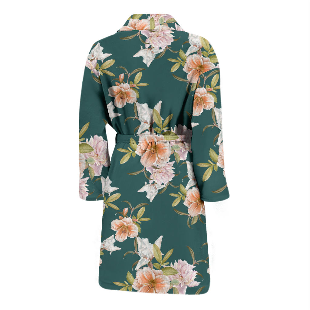 Iris Pattern Print Design IR01 Men Bathrobe