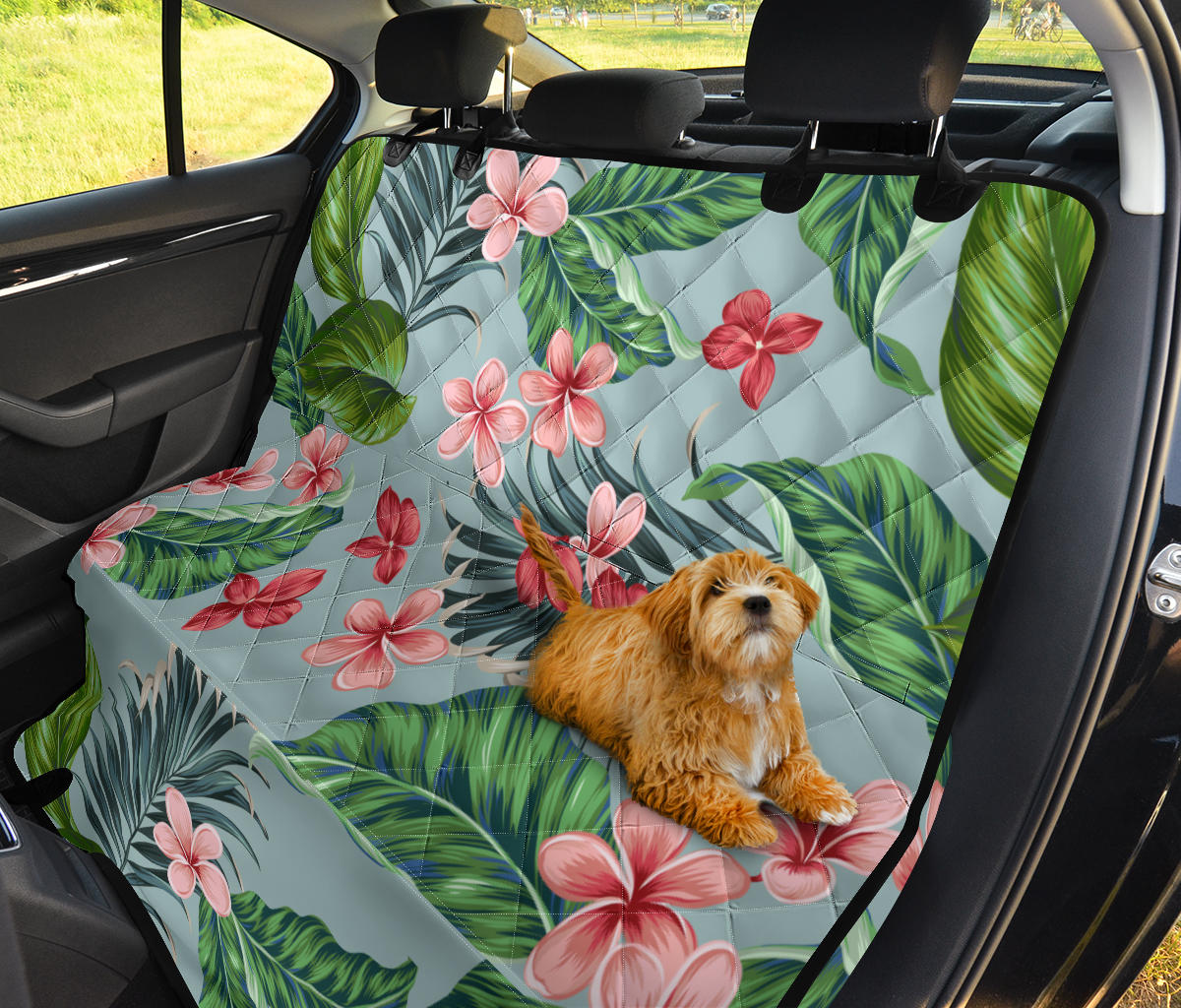 Plumeria Pattern Print Design PM027 Rear Dog  Seat Cover