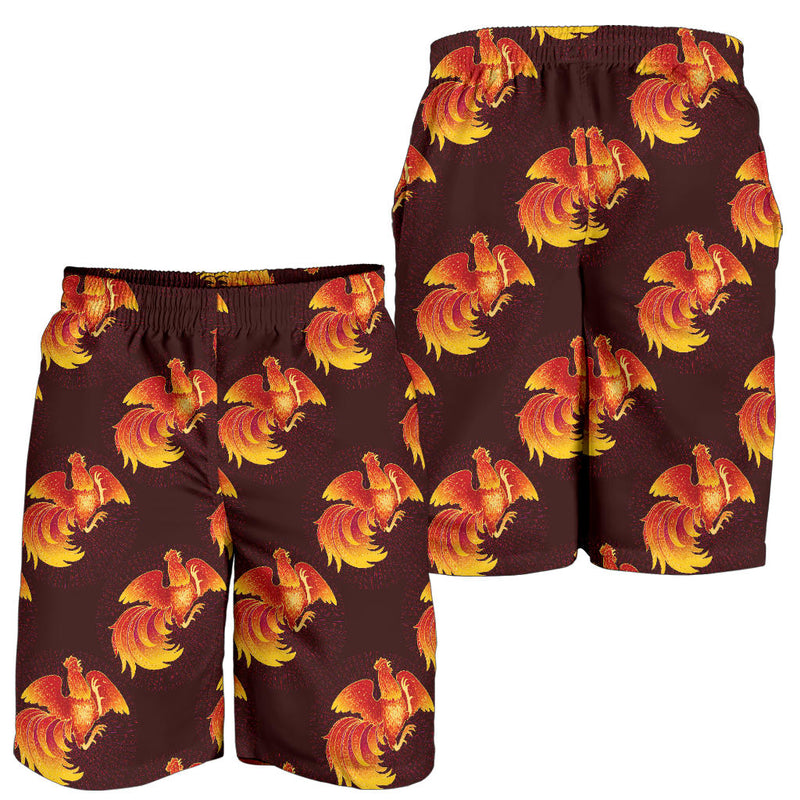 Rooster Pattern Print Design A04 Mens Shorts