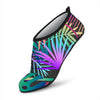 Neon Flower Tropical Palm Leaves Aqua Water Shoes