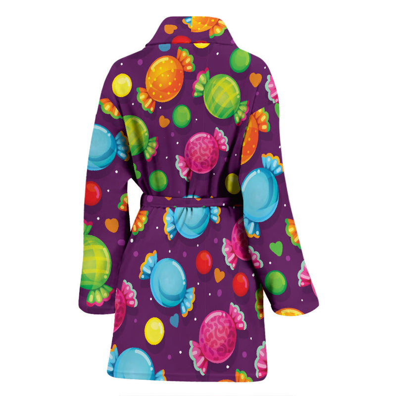 Candy Pattern Print Design CA05 Women Bathrobe