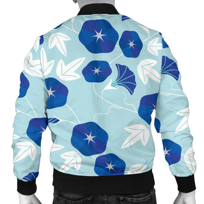 Morning Glory Pattern Print Design MG07 Men Bomber Jacket