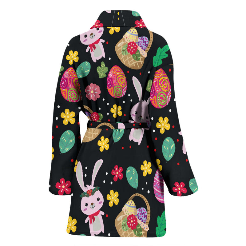 Easter Eggs Pattern Print Design RB05 Women Bathrobe