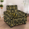 Gold Aztec Tribal Armchair Slipcover