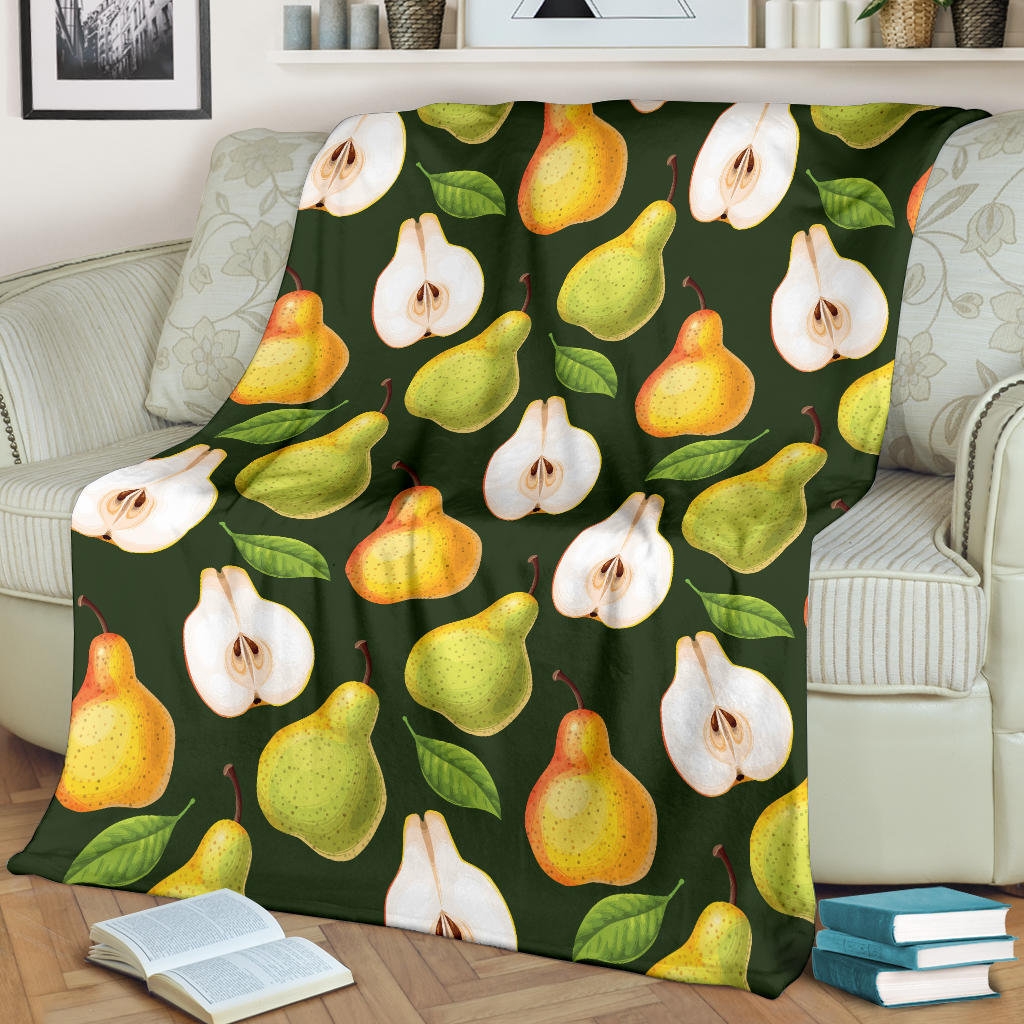 Pear Pattern Print Design PE06 Fleece Blanket
