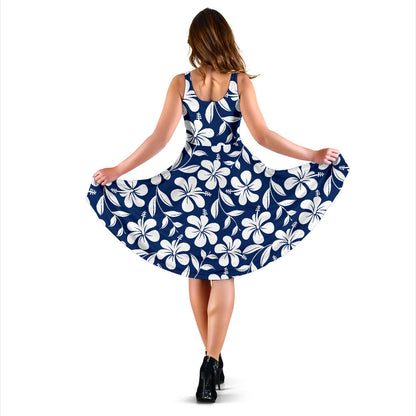 Hibiscus Pattern Print Design HB031 Midi Dress